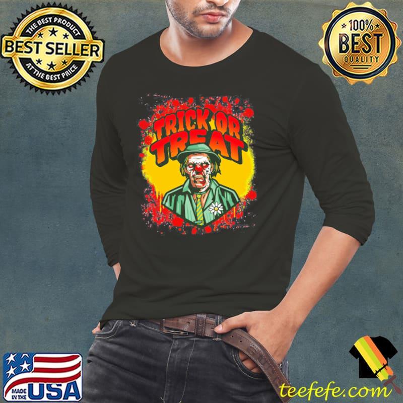 Trick or treat halloween zombie scary clown bloody monster horror joker shirt