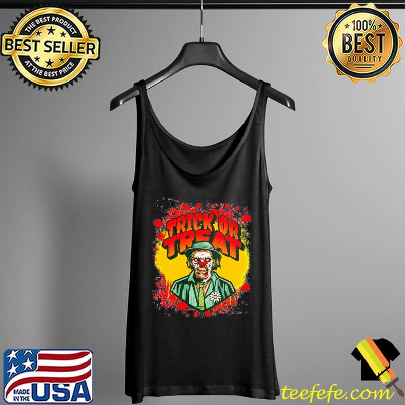 Trick or treat halloween zombie scary clown bloody monster horror joker s Tank Top Trick or treat halloween zombie scary clown bloody monster horror joker s Tank Top
