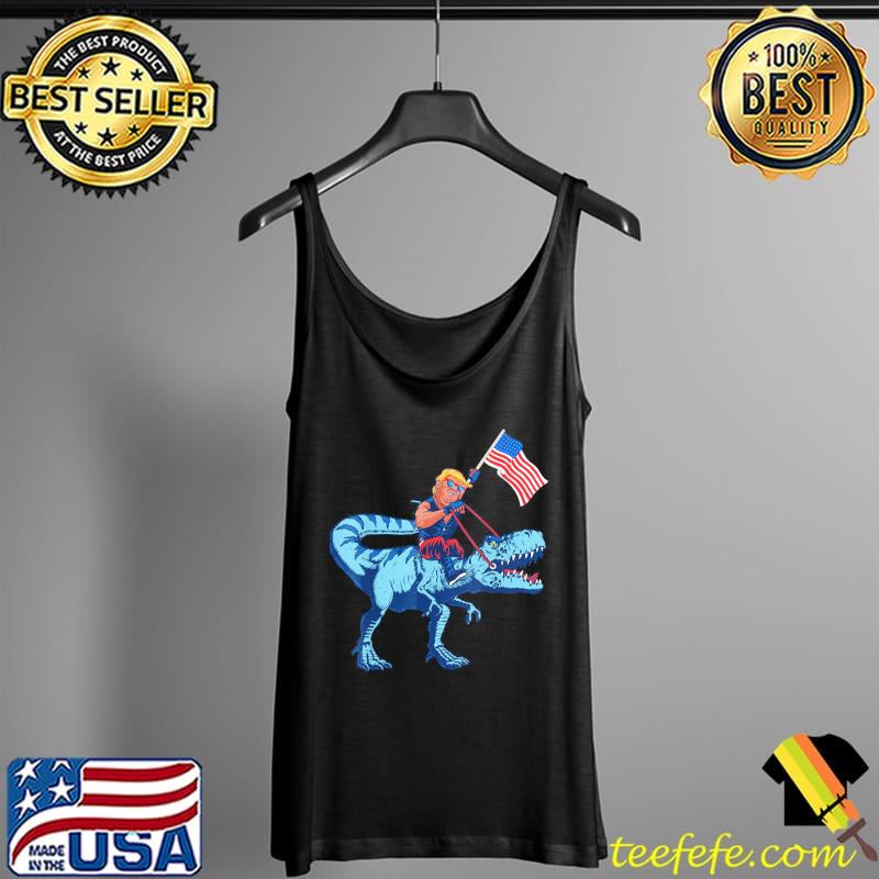 Trump dinosaur merica 4th of july American flag s Tank Top Trump dinosaur merica 4th of july American flag s Tank Top