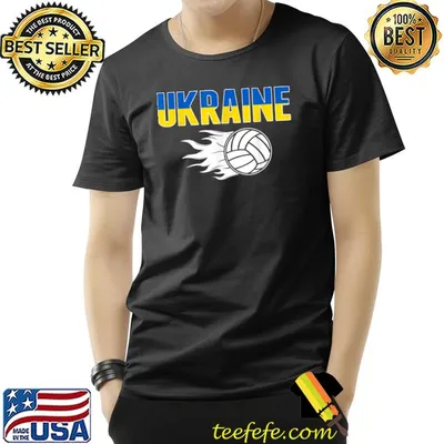 Ukraine Volleyball Fans Jersey Ukrainian Flag Sports T-Shirt