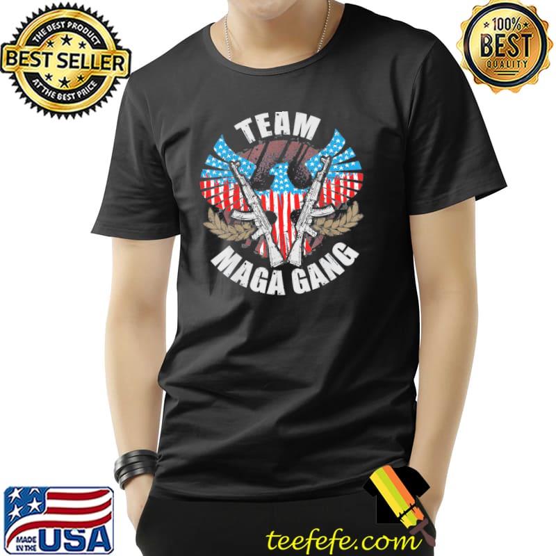 Us flag team maga gang pro Trump patriotic 4th of july shirt
