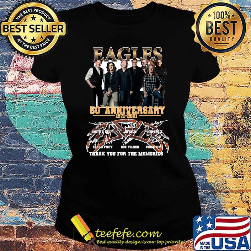 Vintage Eagles 50th Anniversary 1971-2021 Signatures Band T-Shirt Ladies tee Vintage Eagles 50th Anniversary 1971-2021 Signatures Band T-Shirt Ladies tee