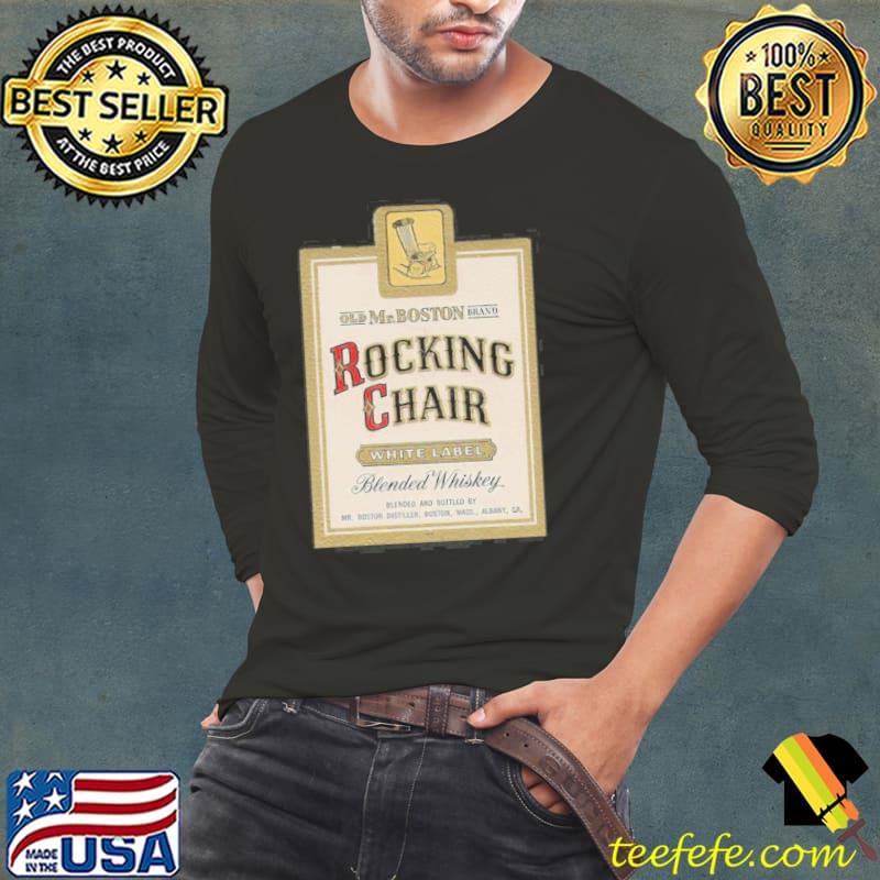 Vintage labels old mr Boston brand rocking chair white label blended whiskey s Long Sleeve Tee Vintage labels old mr Boston brand rocking chair white label blended whiskey s Long Sleeve Tee