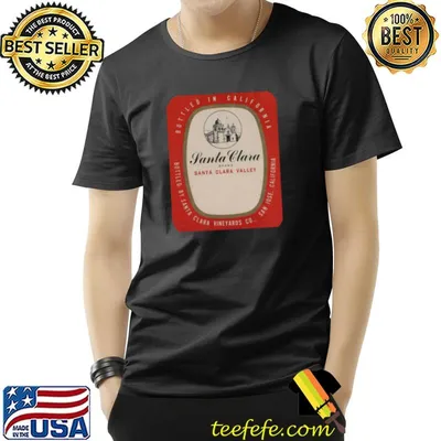 Vintage labels wine label santa clara California wine shirt