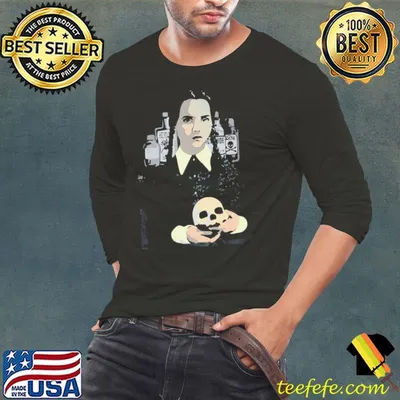 Vintage skull and wednesday addams shirt