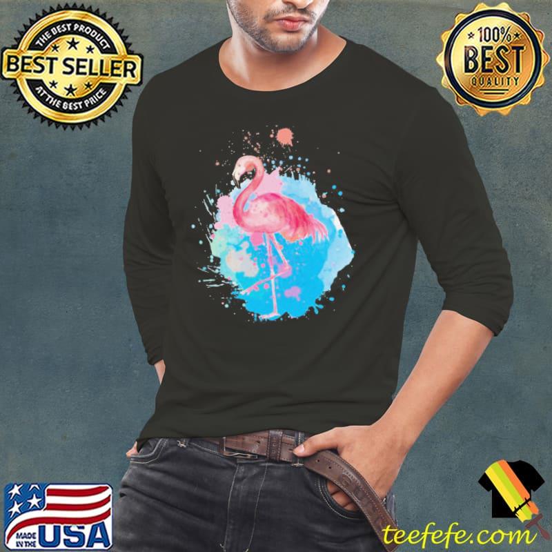 Watercolor flamingo shirt
