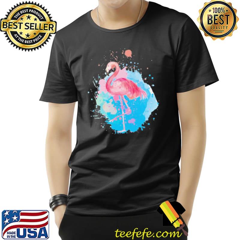 Watercolor flamingo shirt