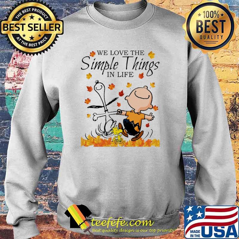 We love the simple things in life snoopy charlie brown s Sweater We love the simple things in life snoopy charlie brown s Sweater