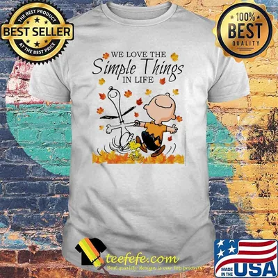 We love the simple things in life snoopy charlie brown shirt