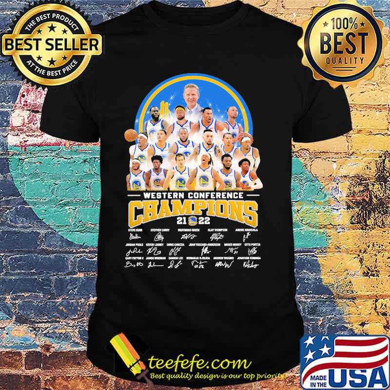 Western Conference Champions 2022 Golden State Warriors Signatures Shirt