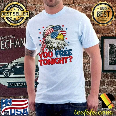You free tonight American eagle mullet usa flag 4th of july shirt