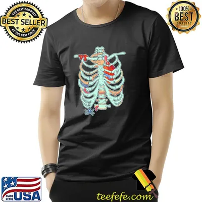 Zombie rib cage youth all hallows' eve spooky funny halloween shirt