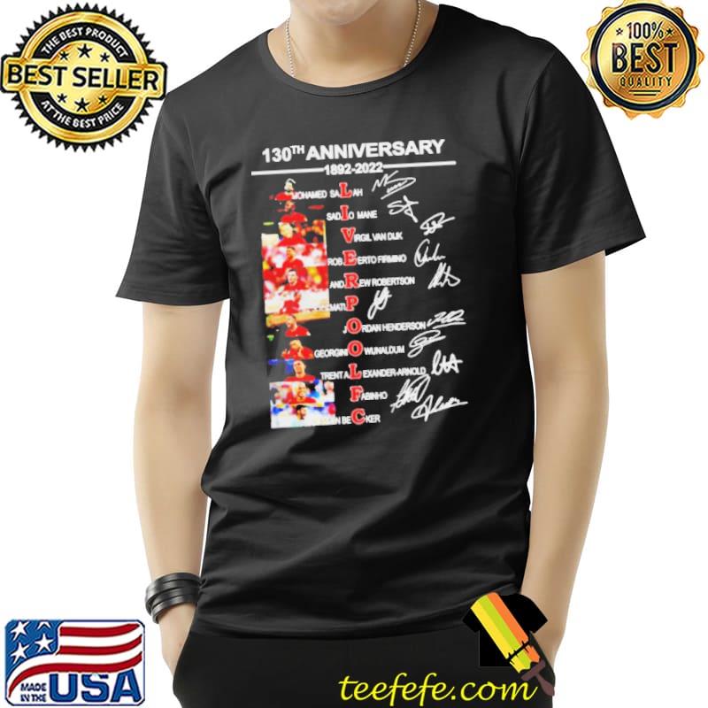 130th anniversary 1892-2022 Liverpool F.C. signatures shirt