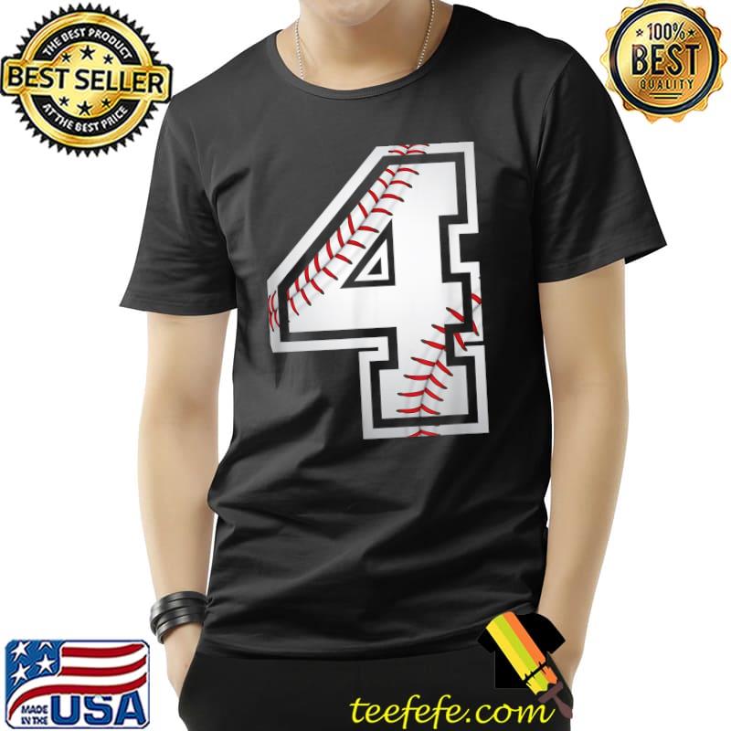 4th Birthday Baseball Fourth Four 4 Year Old T-Shirt 4th Birthday Baseball Fourth Four 4 Year Old T-Shirt
