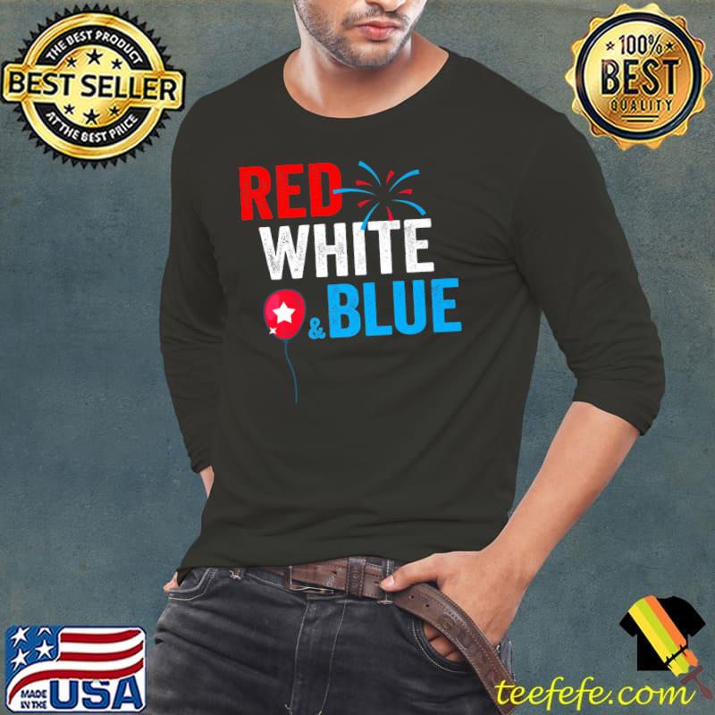 4th of July Red White Blue American Flag Patriotic Usa T-Shirt Long Sleeve Tee 4th of July Red White Blue American Flag Patriotic Usa T-Shirt Long Sleeve Tee