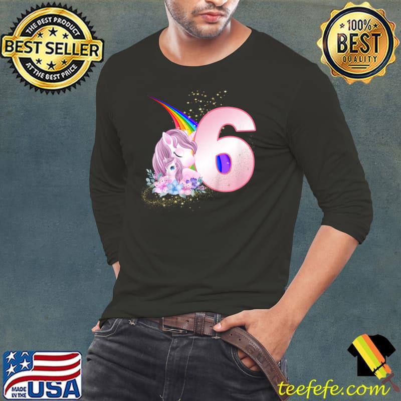 6nd Birthday For little Girls who Unicorns Love T-Shirt Long Sleeve Tee 6nd Birthday For little Girls who Unicorns Love T-Shirt Long Sleeve Tee