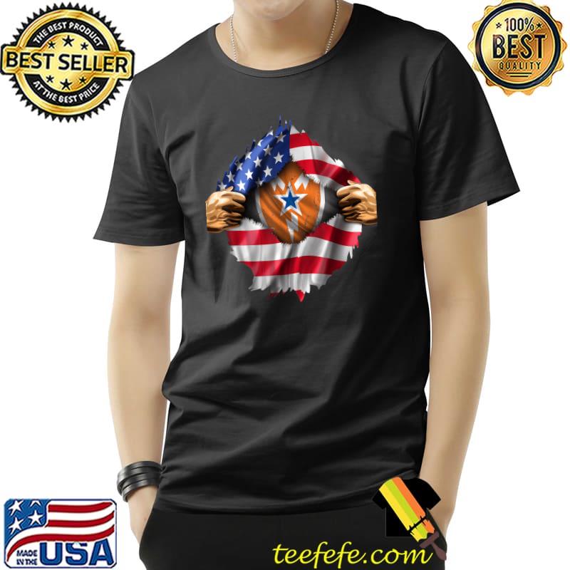 American Flag Hidden 3rd Signal Brigade Veteran T-Shirt