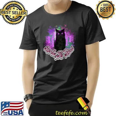 Animallover Cat Satan Heavy Gothic Tattoo Nature Rock N Roll T-Shirt