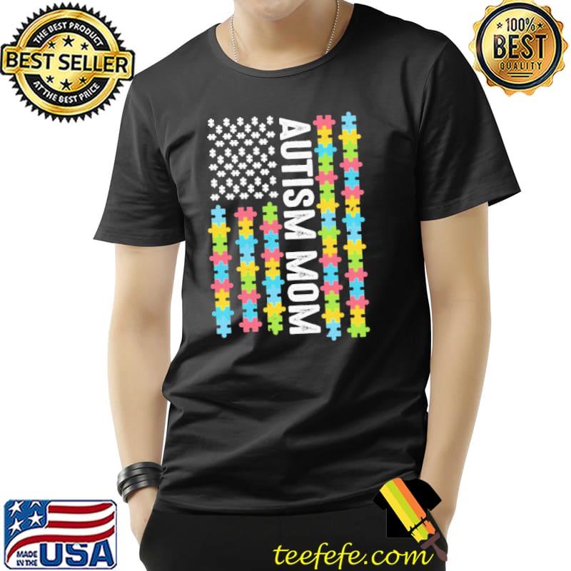 Autism Mom Flag Shirt Autism Mom Flag Shirt