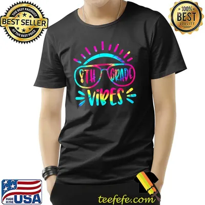 Back To School 8th Grade Vibes Squad Tie Dye Teacher Student T-Shirt