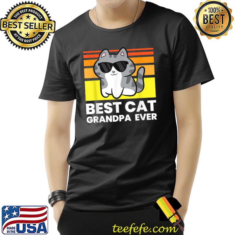 Best Cat Grandpa Ever Vintage T-Shirt