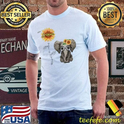 Blessed to be called grammie hippie elephant mother's day shirt
