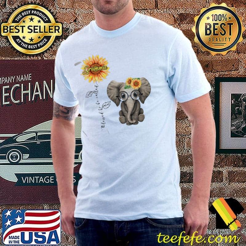 Blessed to be called grammie hippie elephant mother's day shirt