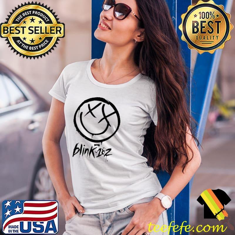 Blink 182 smiley face American rock band s Ladies Tee Blink 182 smiley face American rock band s Ladies Tee