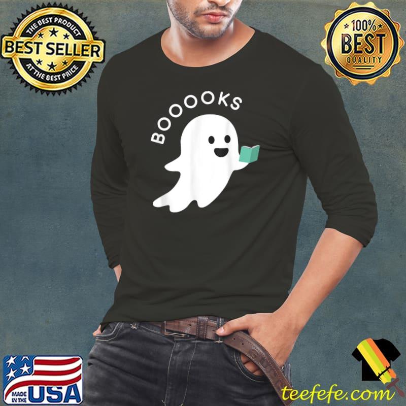 Booooks Boo And Book Halloween T-Shirt Long Sleeve Tee Booooks Boo And Book Halloween T-Shirt Long Sleeve Tee