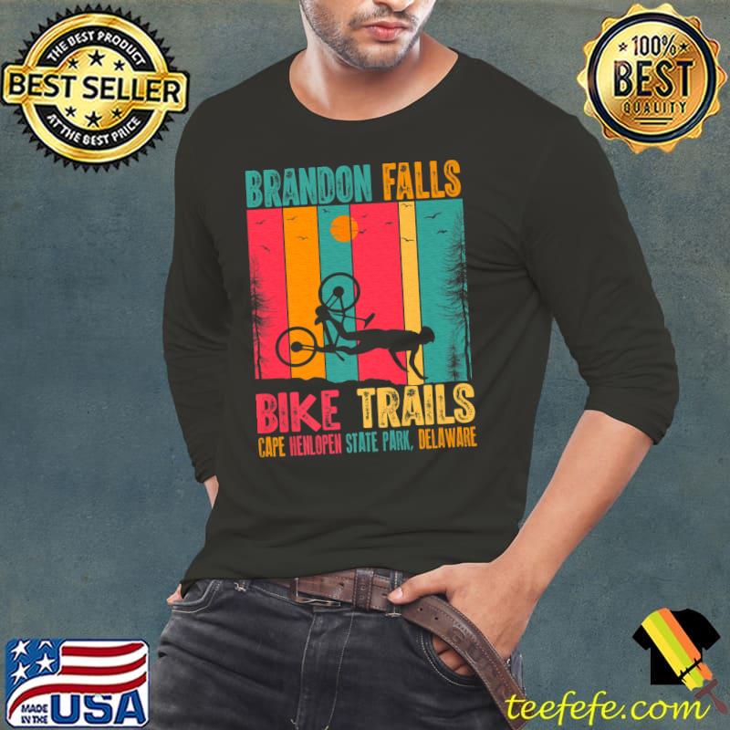 Brandon Falls Bike Trails Cape State Park Vintage T-Shirt Long Sleeve Tee Brandon Falls Bike Trails Cape State Park Vintage T-Shirt Long Sleeve Tee
