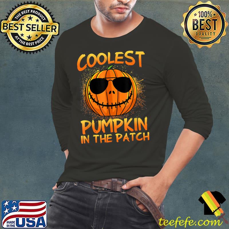 Coolest Pumpkin In The Patch Halloween T-Shirt Long Sleeve Tee Coolest Pumpkin In The Patch Halloween T-Shirt Long Sleeve Tee
