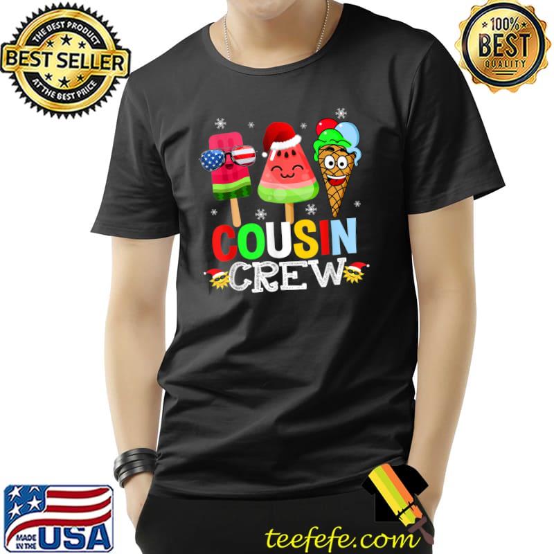 Cousin Crew Icea Cream Christmas In July Squad Pajamas Matching T-Shirt