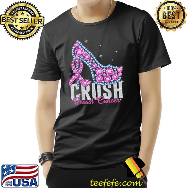 Crush Breast Cancer Bling Diamond T-Shirt