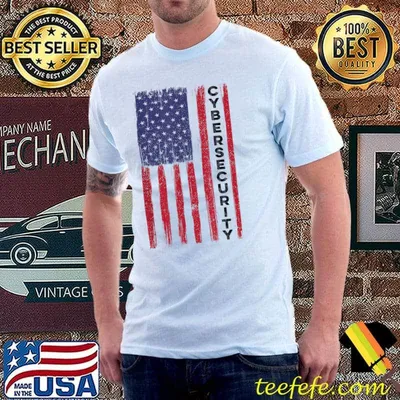 Cybersecurity US Flag T-Shirt