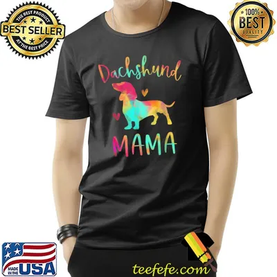 Dachshund Mama Tie Dye T-Shirt
