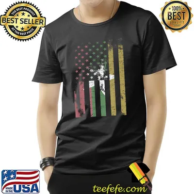 Distressed Myanmar flag over American flag T-Shirt