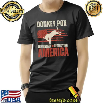 Donkey Pox The Disease Destroying America Us Flag T-Shirt