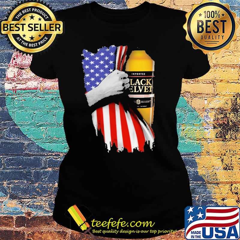 Drinking American Flag Black Velvet Beer Shirt Ladies tee Drinking American Flag Black Velvet Beer Shirt Ladies tee