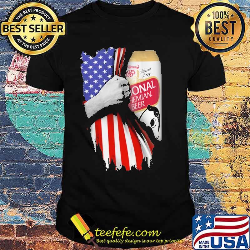 Drinking American Flag Bohemian Beer Shirt