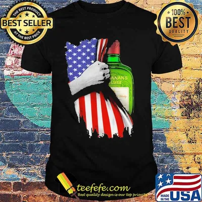 Drinking American Flag Buchanan's Deluxe Whisky Shirt
