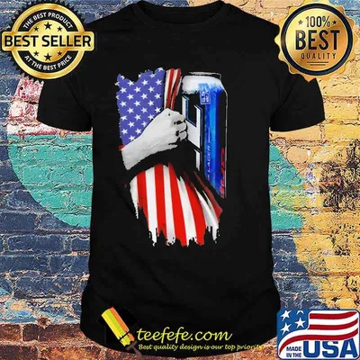 Drinking American Flag Bud Ice 25oz Shirt