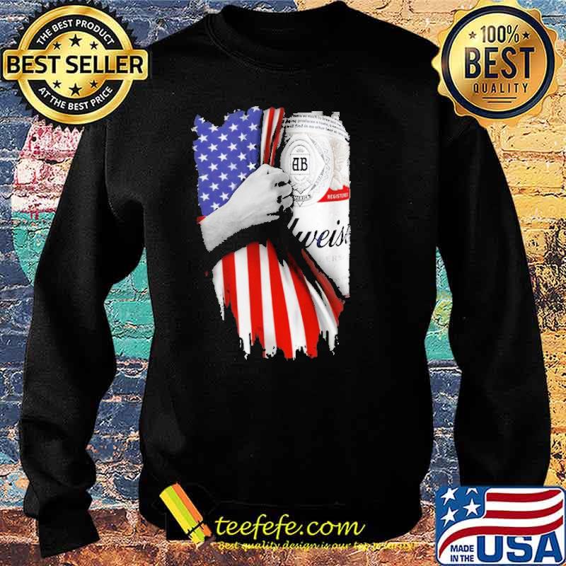 Drinking American Flag Budweiser Shirt Sweater Drinking American Flag Budweiser Shirt Sweater