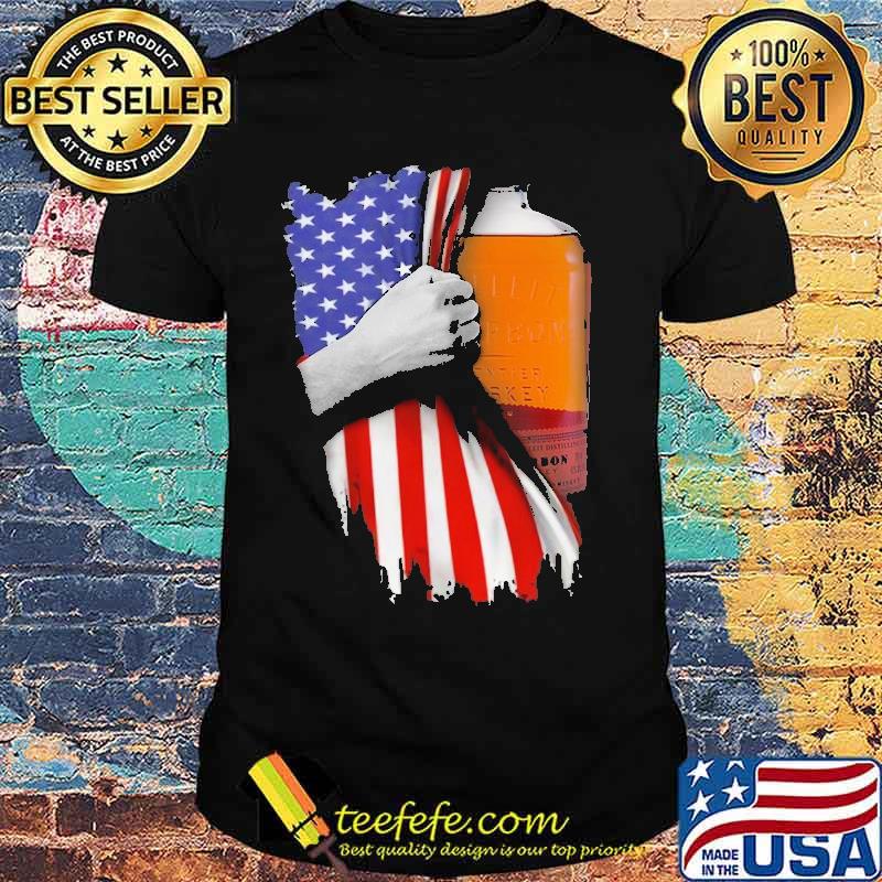 Drinking American Flag Bulleit Whiskey Shirt