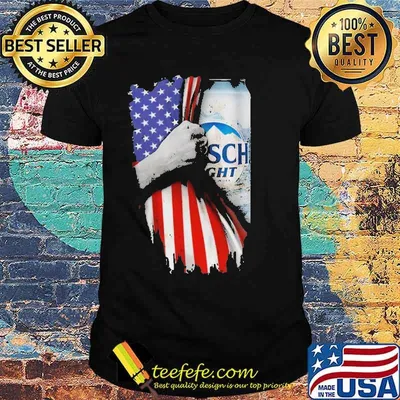Drinking American Flag Busch Beer Shirt