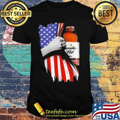 Drinking American Flag Canadian Club Whisky Shirt