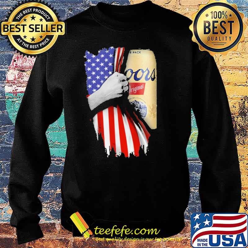 Drinking American Flag Coors Beer Shirt Sweater Drinking American Flag Coors Beer Shirt Sweater