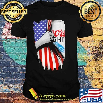 Drinking American Flag Coors Light Beer Shirt