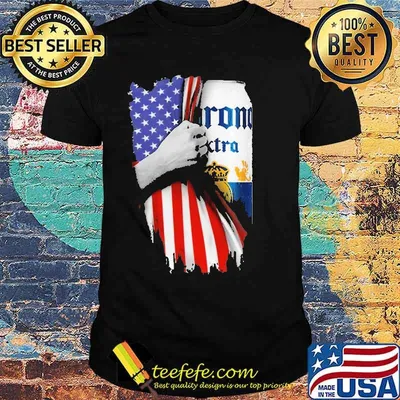 Drinking American Flag Corona Beer Shirt