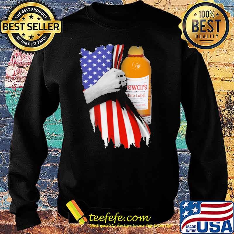 Drinking American Flag Dewar's White Label Blended Scotch Whisky Shirt Sweater Drinking American Flag Dewar's White Label Blended Scotch Whisky Shirt Sweater