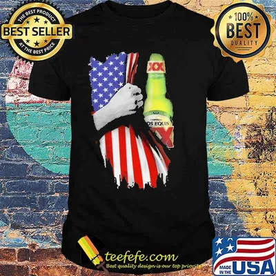 Drinking American Flag Dos Equis Lager Especial Single Shirt